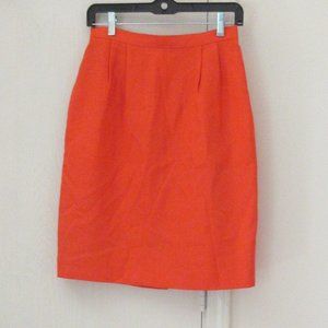 Lined Coral Orange Skirt Size 8